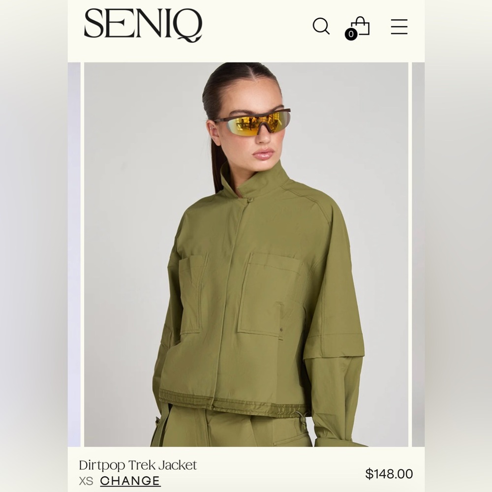 Like New Seniq Dirtpop Trek Jacket: Convertible Sleeves